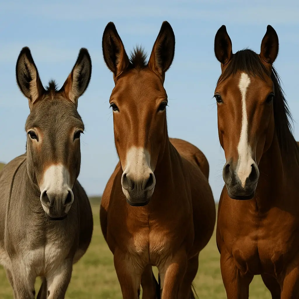 Donkey vs Mule vs Horse