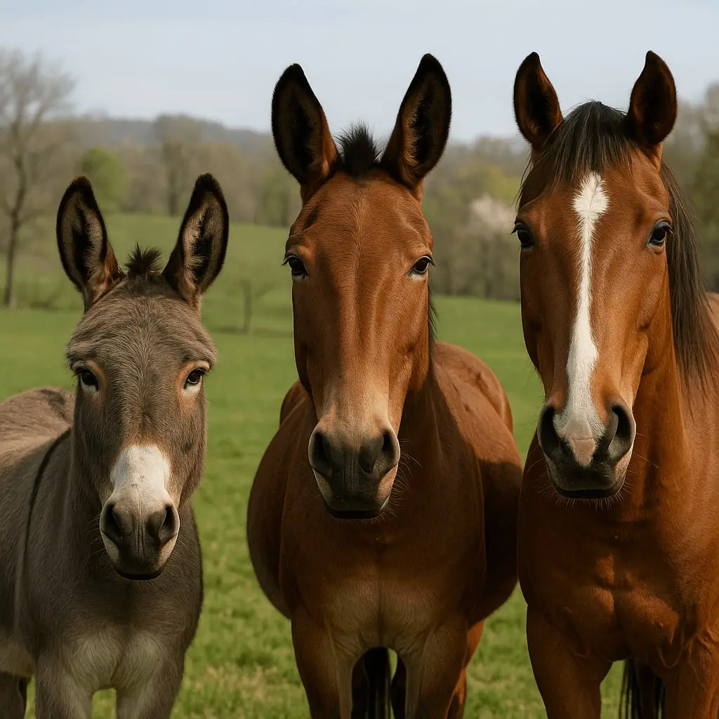 Donkey vs Mule vs Horse