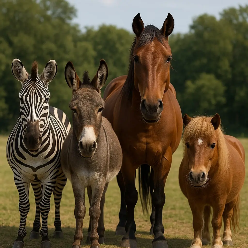 Zebra vs Donkey vs Horse vs Pony Zebra vs Donkey vs Horse vs Pony